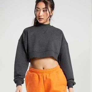 gymshark medium oversized cropped sweater
